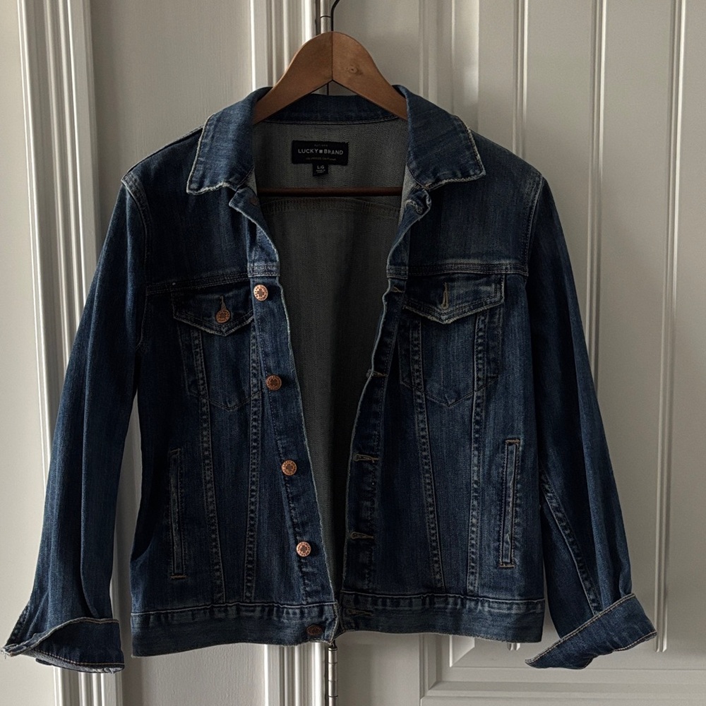 Lucky Brand Women's Dark Blue Jean Jacket